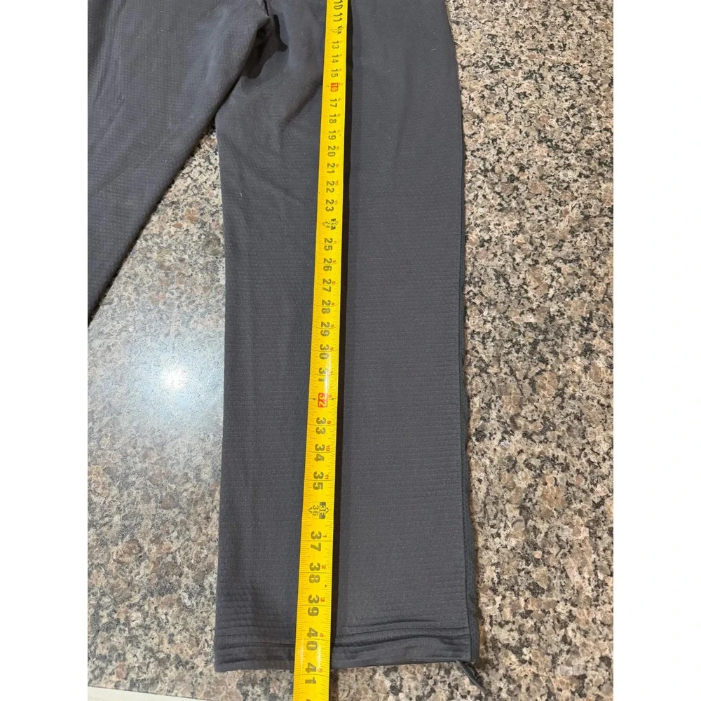 Nike Therma-FIT Mens Training Pants Gray Grid Fleece Zipper Pockets Large